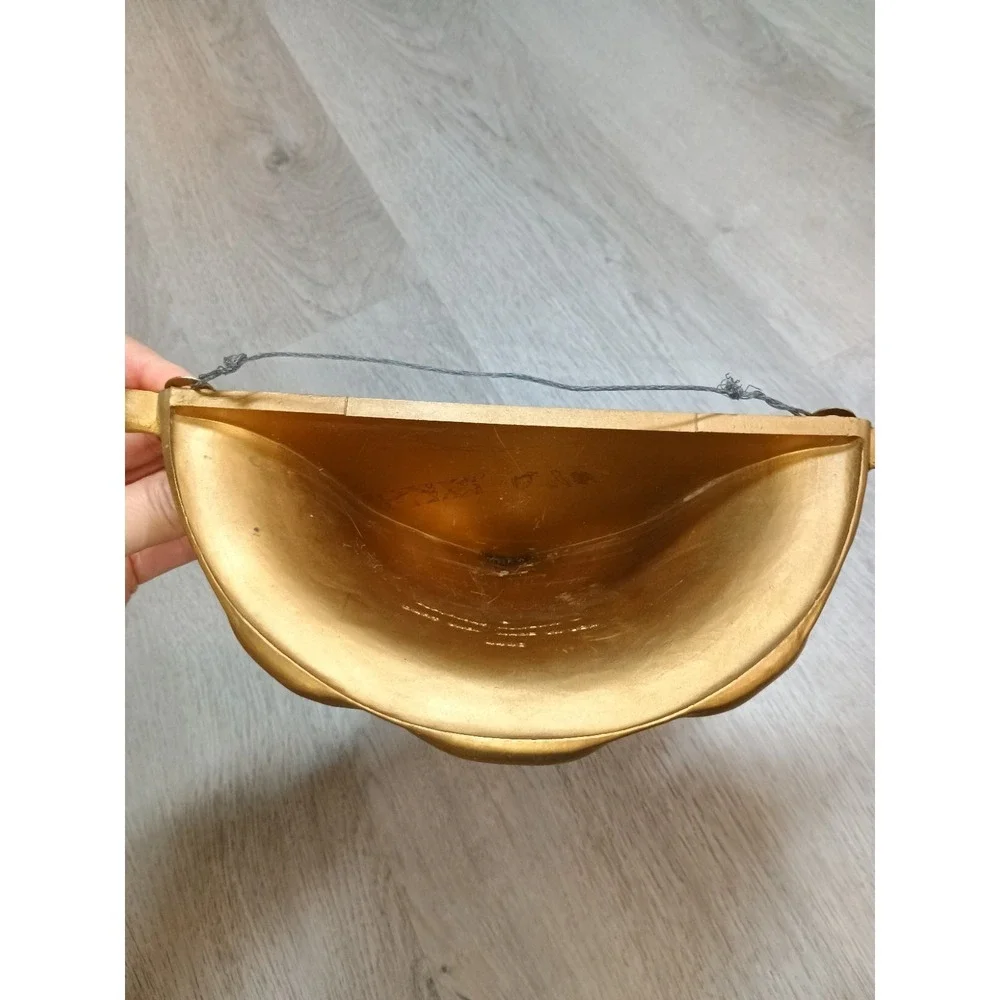Gold Ornate DART Vintage Burwood MCM Style Sconce Pocket Wall Decor Vase 4446